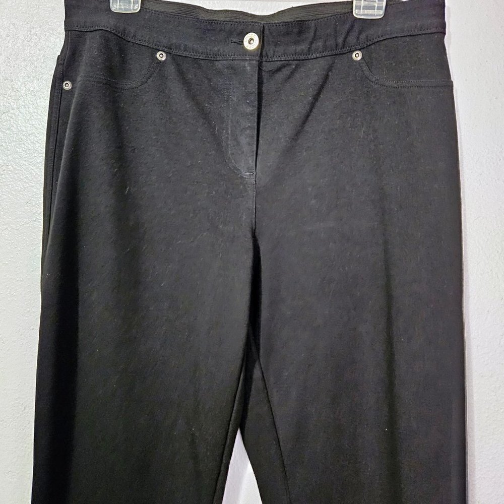 CHICO'S WOMEN BLACK CASUAL HIGH RISE ACTIVE WEAR PANTS. SIZE 2 - Picture 7 of 7